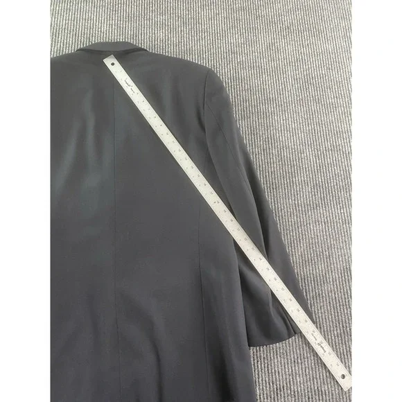 Armani Collezioni Suit Jacket 40 R Black Solid Designer Premium Luxury Italy